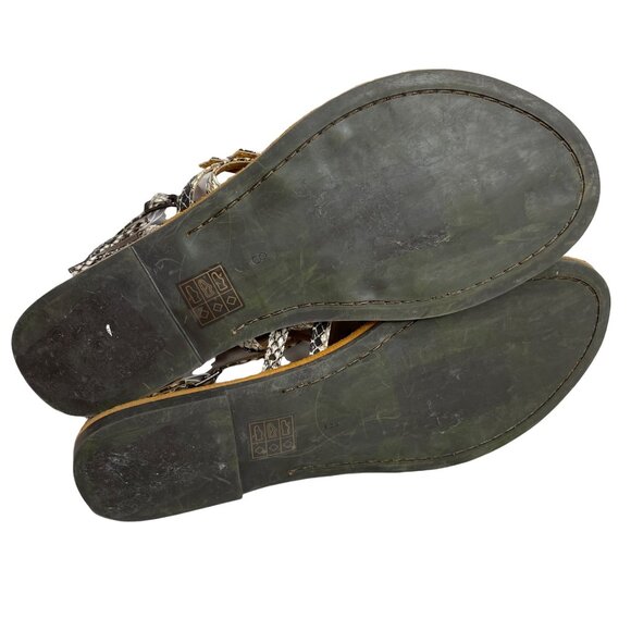 NYLA 7 Sumia gladiator sandals tan snake - Picture 8 of 10